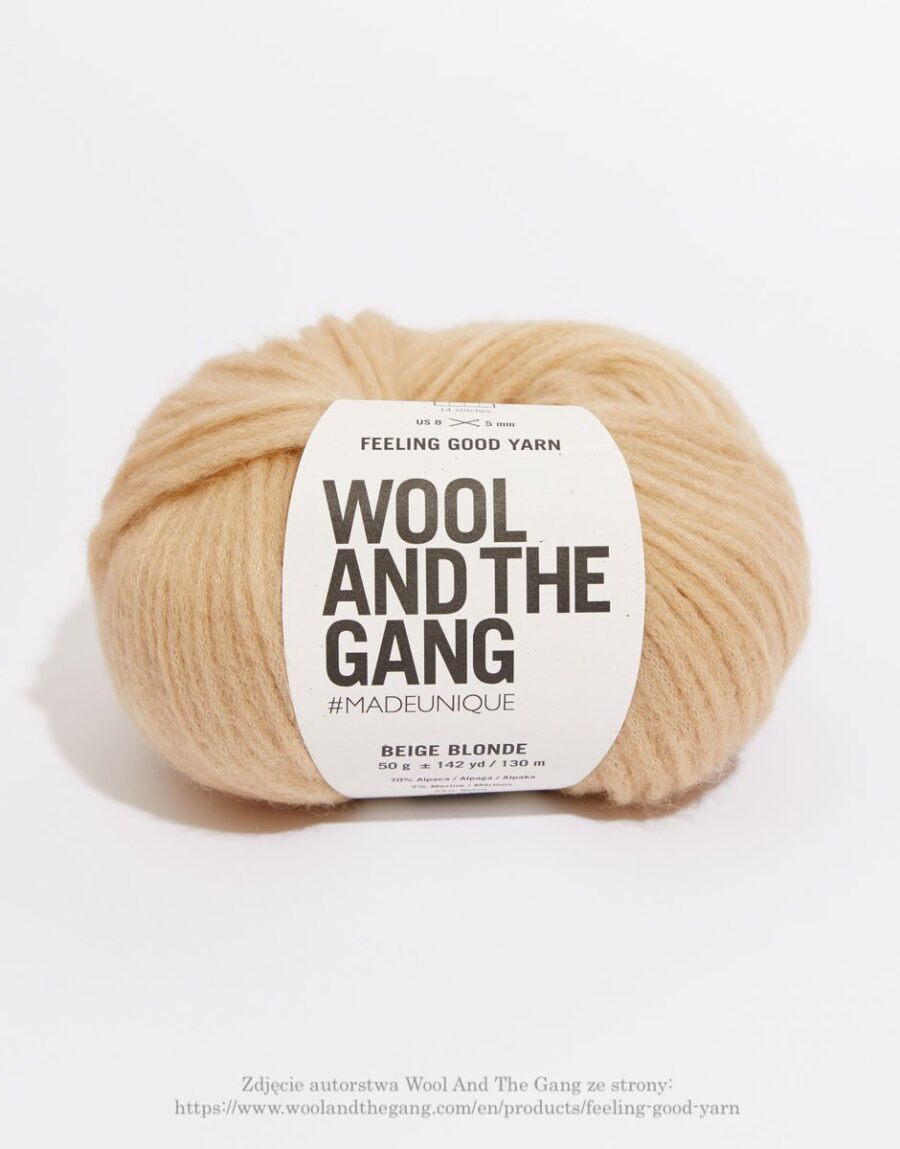 ciepły beż wełna dmuchana z alpaki wool and the gang feeling good yarn