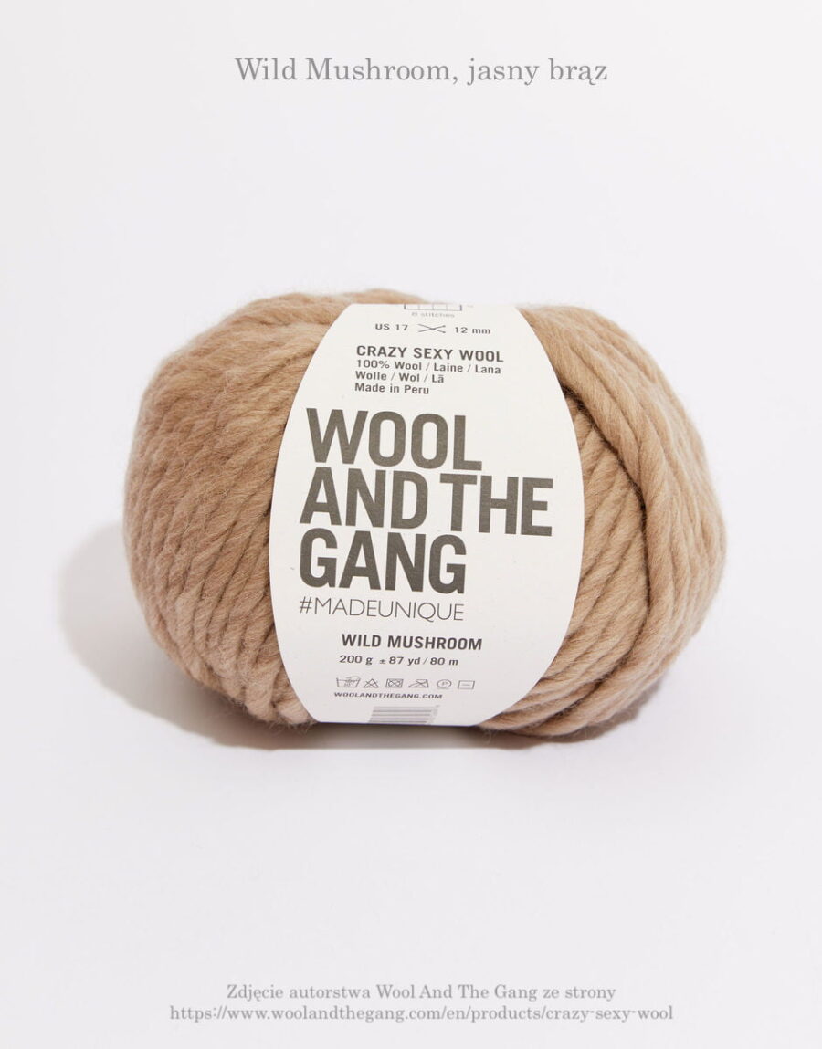 wild mushroom jasny brąz crazy sexy wool wool and the gang
